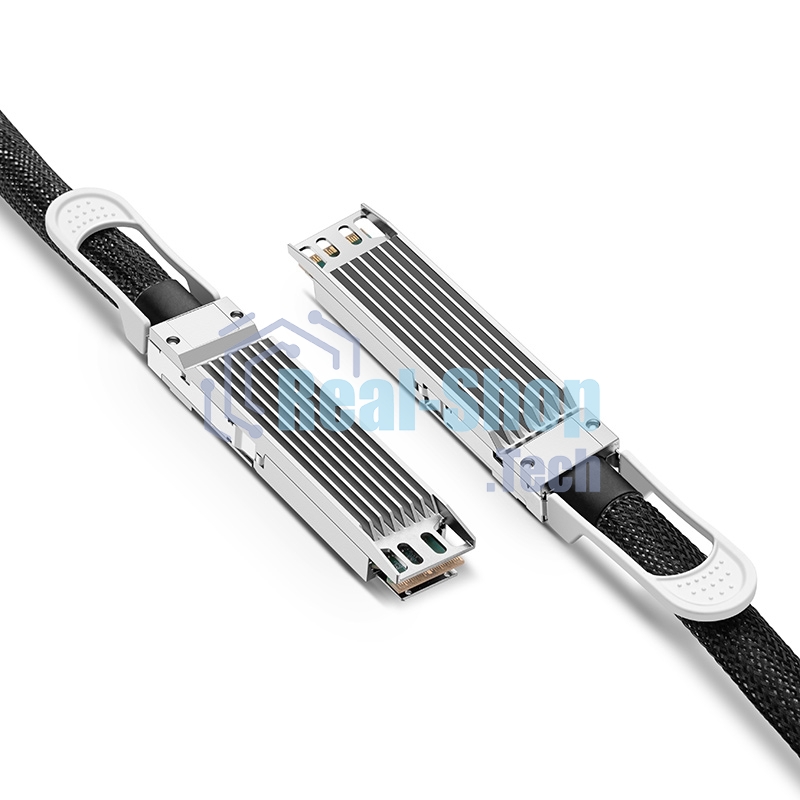 Твинаксиальный медный кабель 0.5m (2ft) NVIDIA/Mellanox MCP4Y10-N00A Compatible 800G OSFP Finned Top InfiniBand NDR Passive Direct Attach Copper Twinax Cable for Quantum-2 Switches