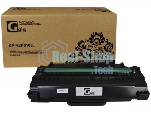 Картридж лазерный GalaPrint GP-MLT-D105L черный (2500 стр) для Samsung ML-1910/1915/2525/2525W/2580N SCX-4600/4623F/4623GN SF650