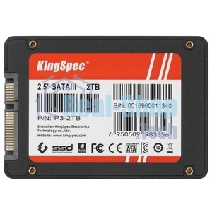 Накопитель SSD KingSpec P3-2Tb, 2048Gb, SATA, 2.5