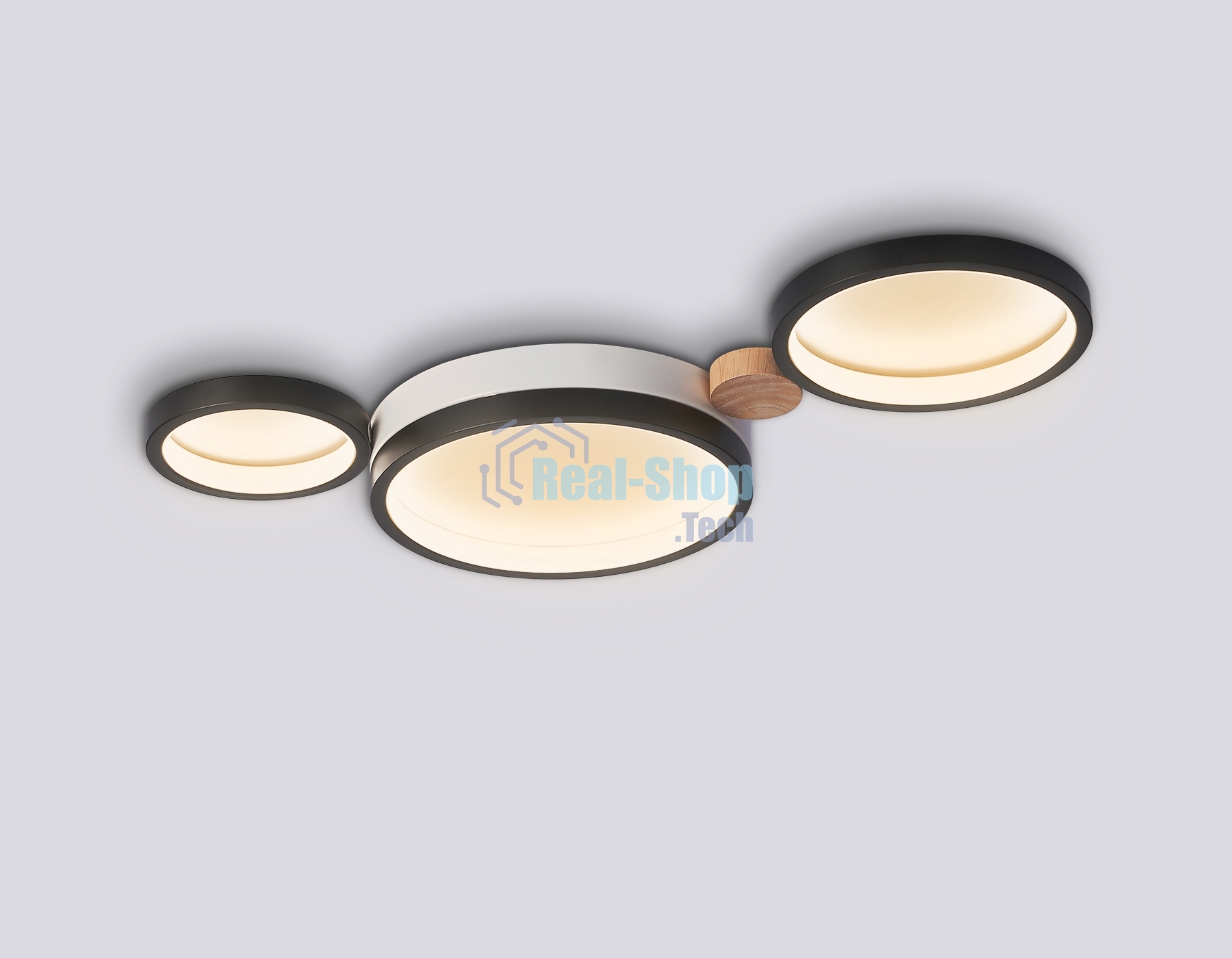 Светильник Ambrella light FL4814/3 BK/WH черный/белый 3000K-6400K 45W 620*290*55 (ПДУ ИК)