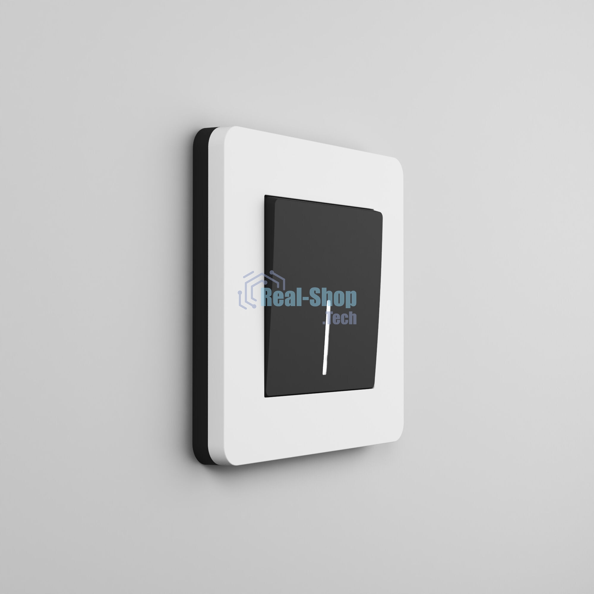 Рамка на 1 пост Split (белый/черный, soft-touch) W0013068