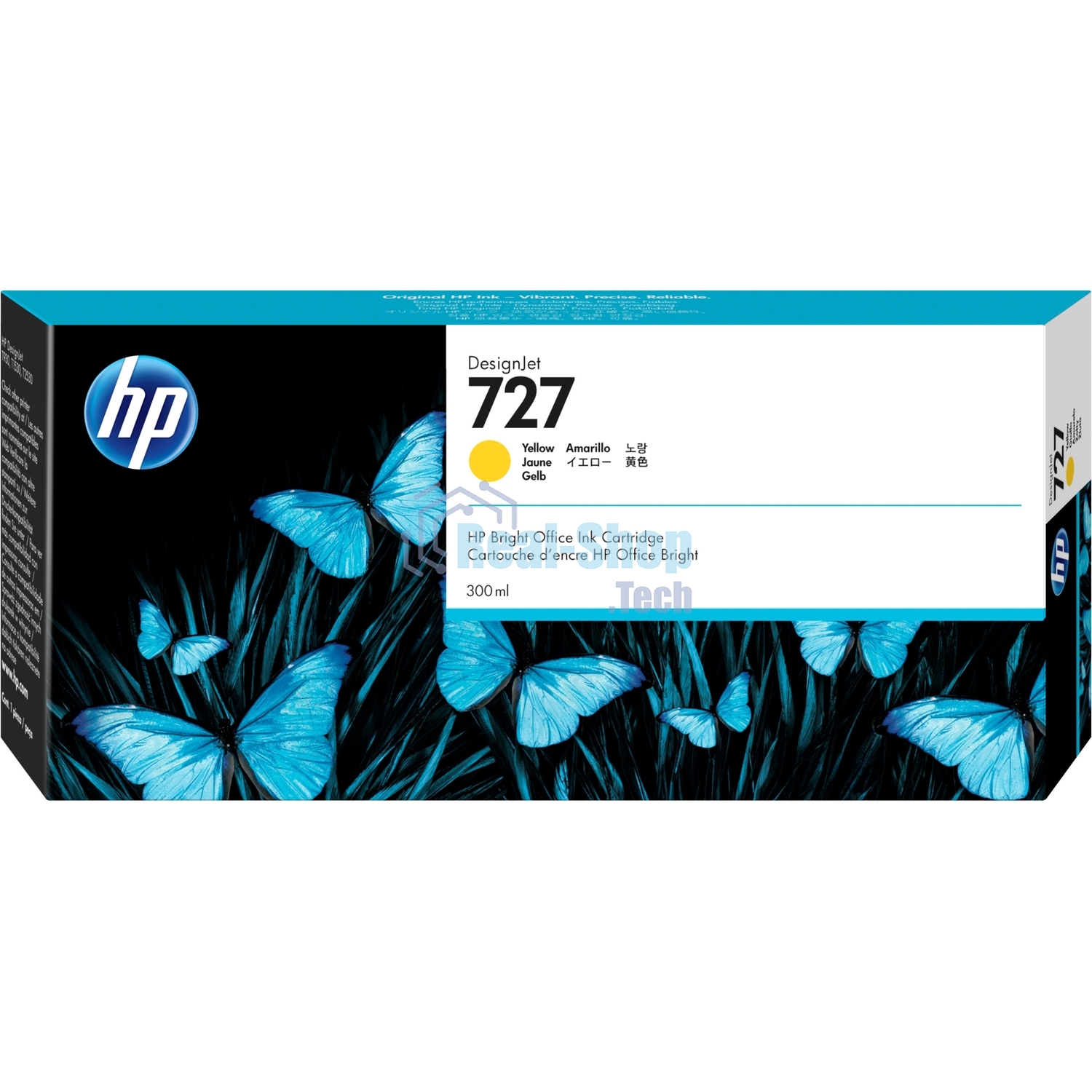 Картридж струйный HP 727 с желтыми чернилами для принтеров Designjet, 300 мл
