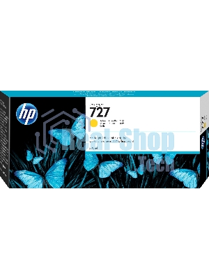 Картридж струйный HP 727 с желтыми чернилами для принтеров Designjet, 300 мл