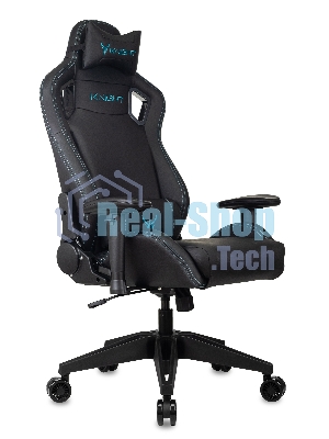 Кресло Knight Outrid Smile черный, экокожа, 120 кг, механизм качания