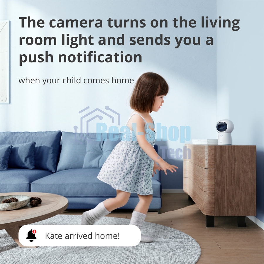 Камера AQARA Camera Hub G3/Камера+ управления/Управление жестами/Камера 360/2K 2304х1296p/Протокол связи:Zigbee/WiFi/Питание:USB-C/белый CH-H03