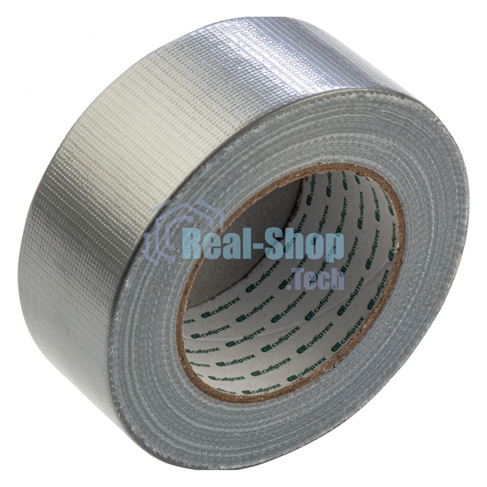 Лента клейкая армированная Сибртех, 48ммх 50м, серебро