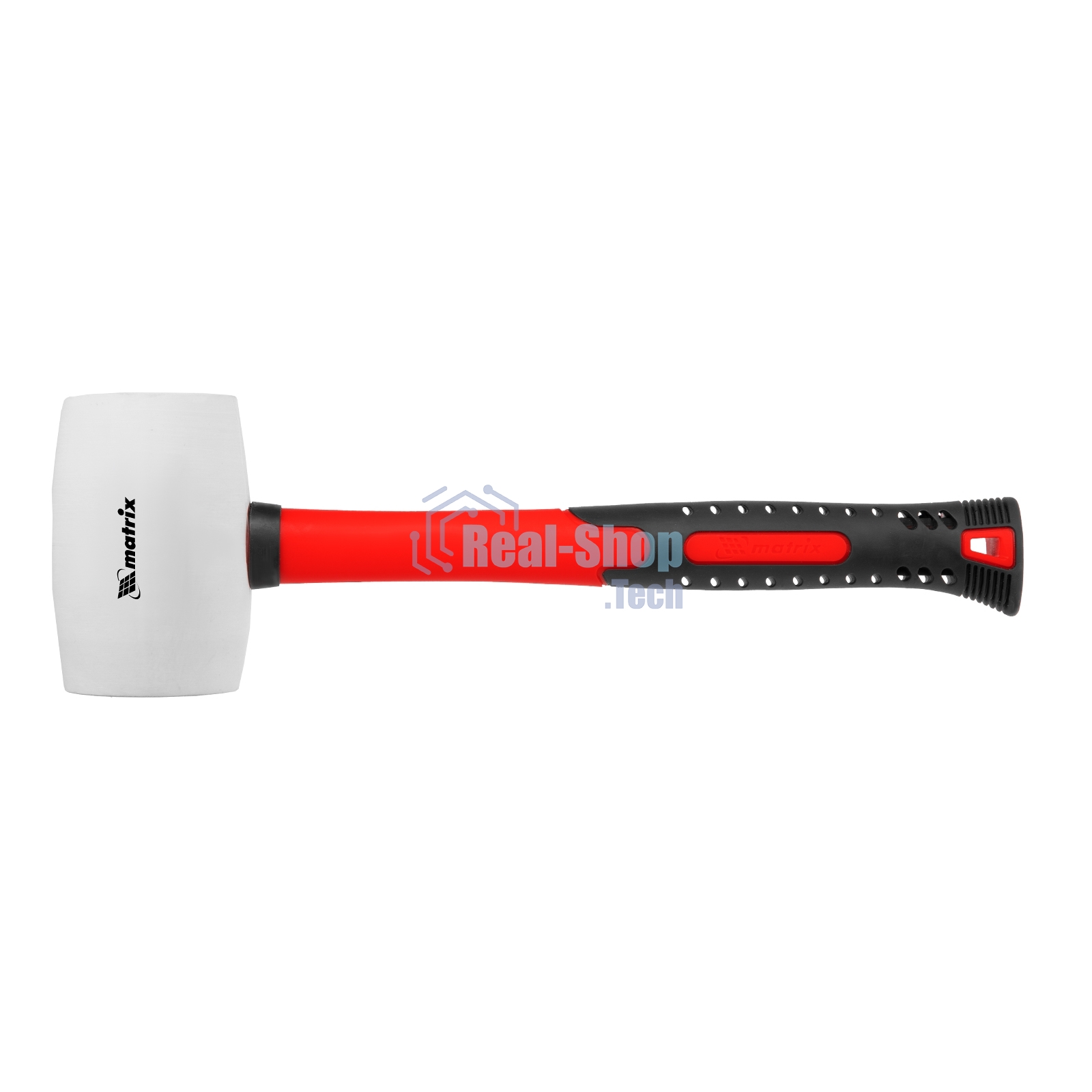 Киянка Matrix резиновая, 450 г, белая резина, фибергласовая рукоятка