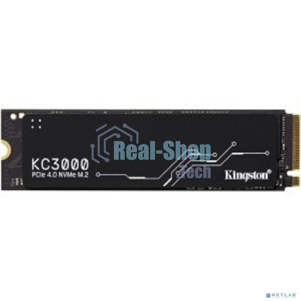 Накопитель SSD Kingston 512Gb M.2 KC3000 SKC3000S/512G (PCI-E 4.0 x4, up to 7000/3900Mbs, 3D TLC, NVMe, 400TbW, Phison E18, 22х80мм, LP heatsink)