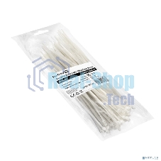 Стяжка (хомут) нейлоновая ExeGate CV66-120x2.5W (нейлон 6.6, 120x2.5 мм, неоткрывающаяся, halogen free, -40°C - +85°C, белая, 100 шт)