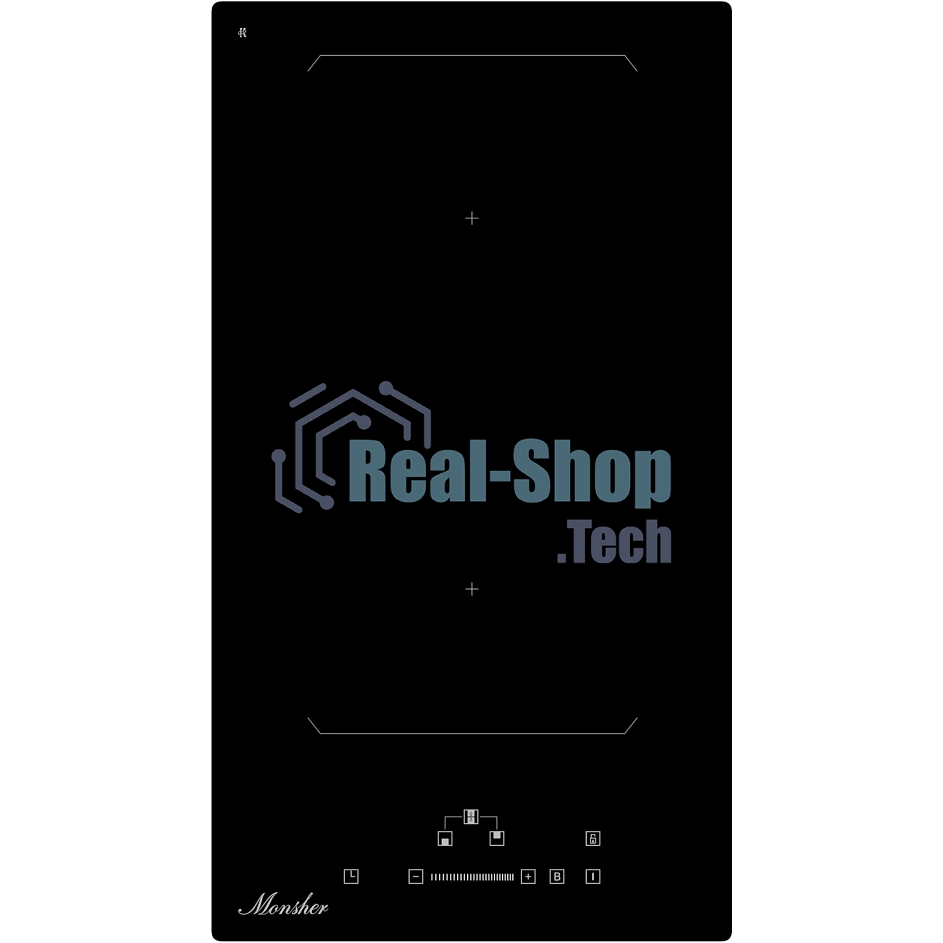 Индукционная варочная панель Monsher MHI 3011, индукция, инвертер, 30 см, 9 уровней мощности, бустер, Stop and Go, автоматическое отключение, таймер, индикатор остаточного тепла, сенсорное/слайдерное управление, черный