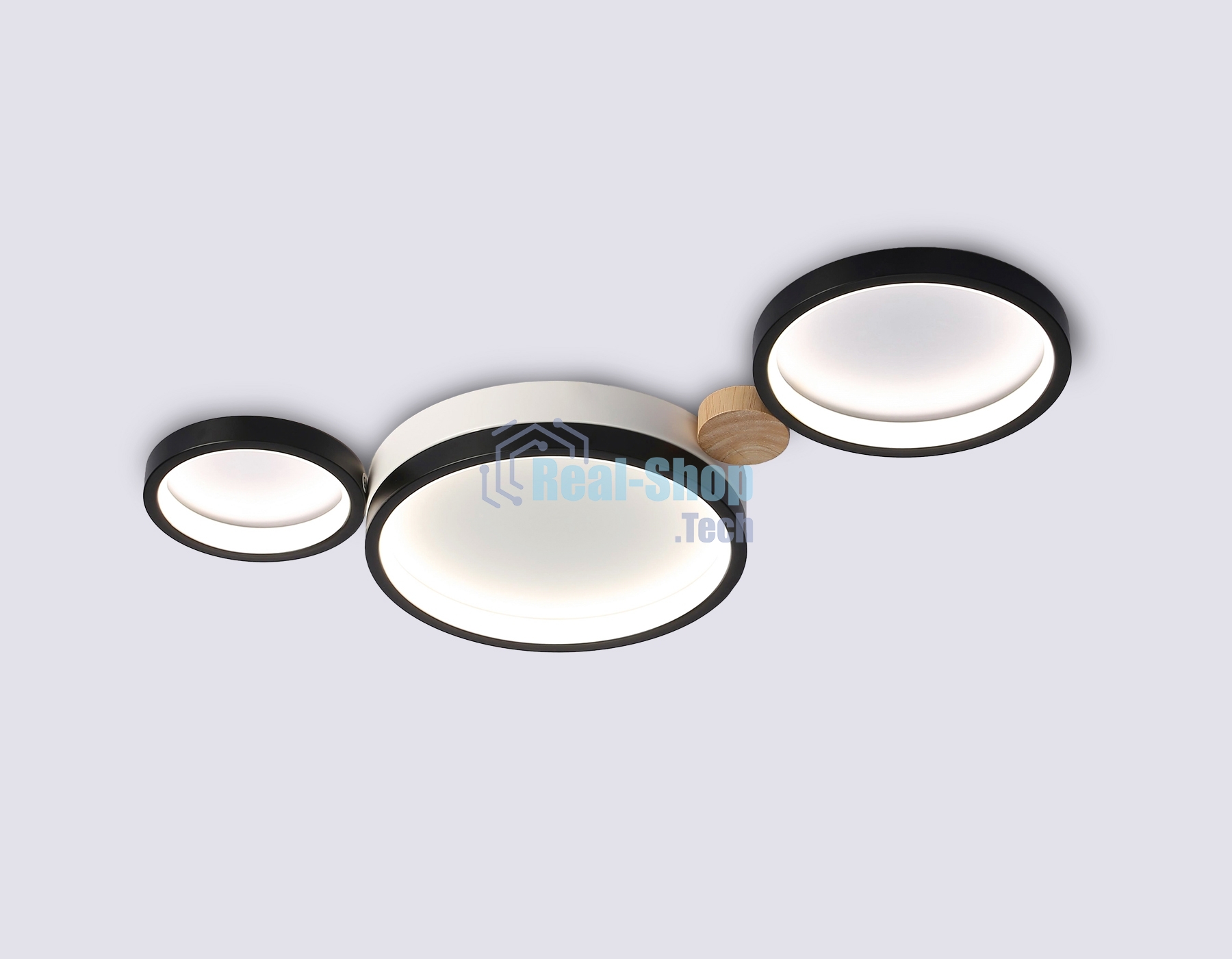 Светильник Ambrella light FL4814/3 BK/WH черный/белый 3000K-6400K 45W 620*290*55 (ПДУ ИК)
