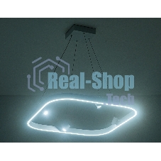 Подвесной светодиодный светильник Ambrella light FL5802/1+4 WH белый 50W 3000K/4200K/6400K 600*600*1200 (без ПДУ)
