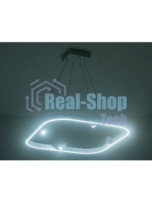 Подвесной светодиодный светильник Ambrella light FL5802/1+4 WH белый 50W 3000K/4200K/6400K 600*600*1200 (без ПДУ)