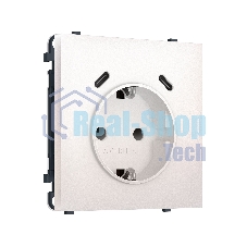 Комплект механизма электрической розетки SIGMA Жемчуг 2USB С+C 20W (быст. зар.) с/з с/ш 16A-250V QUANT PRO (SP2105, PR165)