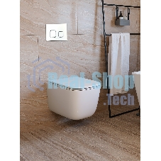 Инсталляция с унитазом комплект BAU IDEAL 6 в 1: унитаз подвесной безободковый торнадо Bau Dream 51х35, быстросъемное сиденье микролифт, кнопка смыва BAU Strike, белая/хром