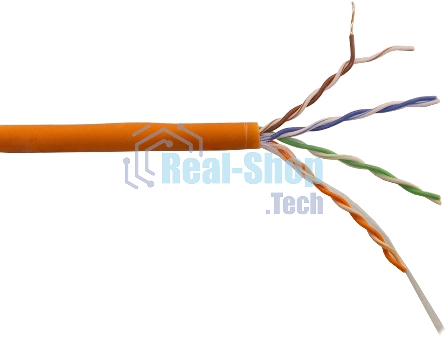 Кабель информационный Lanmaster LAN-5EUTP-HFLT-OR cat.5e UTP 4 пары 24AWG LSZH внутренний 305м оранжевый