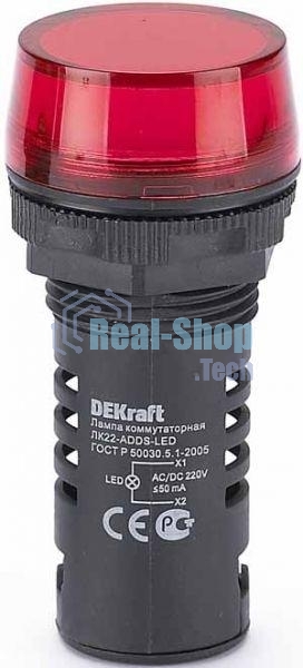 Лампа коммутационный ADDS 22мм LED 220В AC/DC ЛK-22 красн. SchE 25119DEK