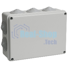 Коробка распаячная ОП 190х140х70 IP55 КМ41244 RAL7035 (10 гермовводов) ИЭК UKO11-190-140-070-K41-55