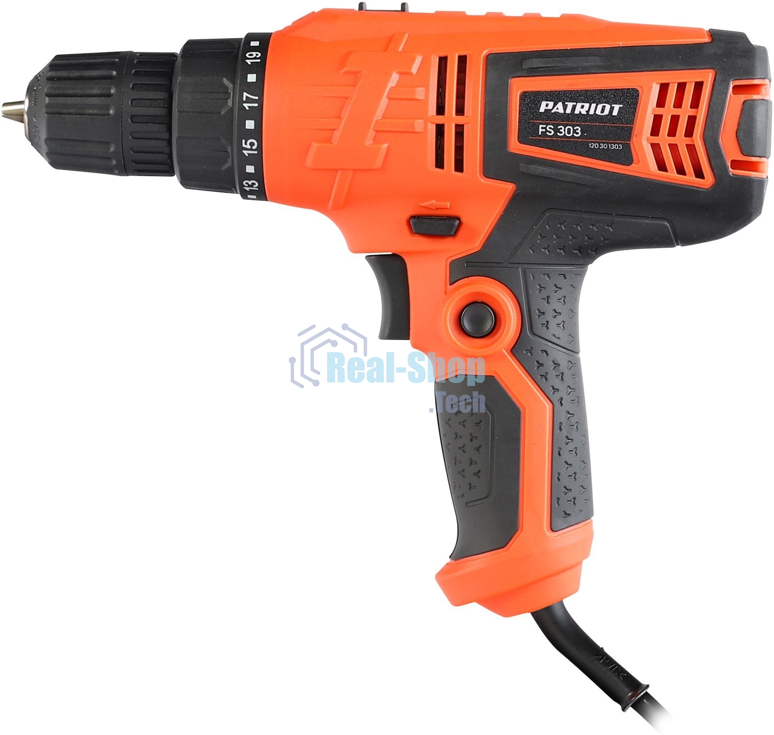 Дрель-шуруповерт Patriot FS 303, 330 Вт, 25 Нм, щеточный