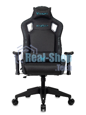 Кресло Knight Outrid Smile черный, экокожа, 120 кг, механизм качания