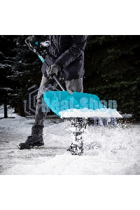 Лопата для уборки снега пластиковая LUXE,460х335х1300 мм, металлопластиковый черенок Palisad