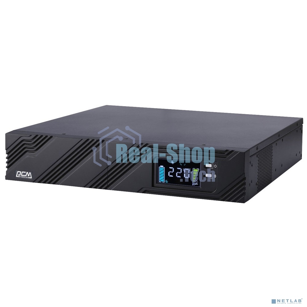 Источник бесперебойного питания Powercom Smart King Pro+ SPR-1000 LCD 800Вт 1000ВА черный