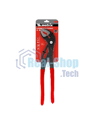 Переставные клещи Matrix 300 мм, кнопочный механизм, хром-ванадий, обливные рукоятки