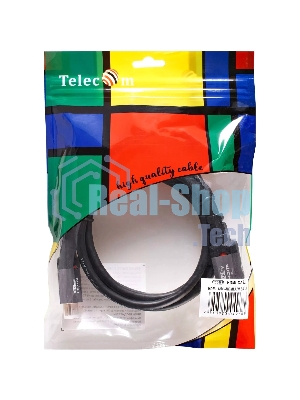 Кабель Telecom TCG365-1.5M HDMI 19M/M,ver. 2.1, 8K@60 Hz 1.5m метал разъемы