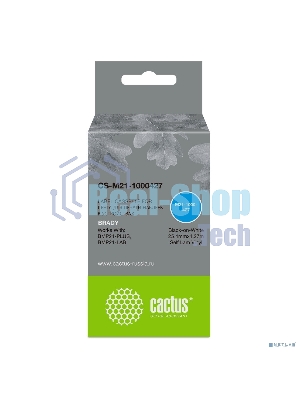Картридж ленточный Cactus CS-M21-1000427 черный шрифт, белый фон (25.4 мм, 4.27 м) для Brady BMP21-PLUS, BMP21, BMP21-LAB