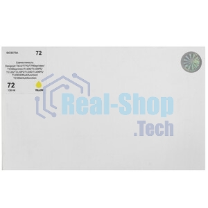 Картридж струйный Sakura C9373A (№72 Yellow) для HP, желтый, 130 мл.