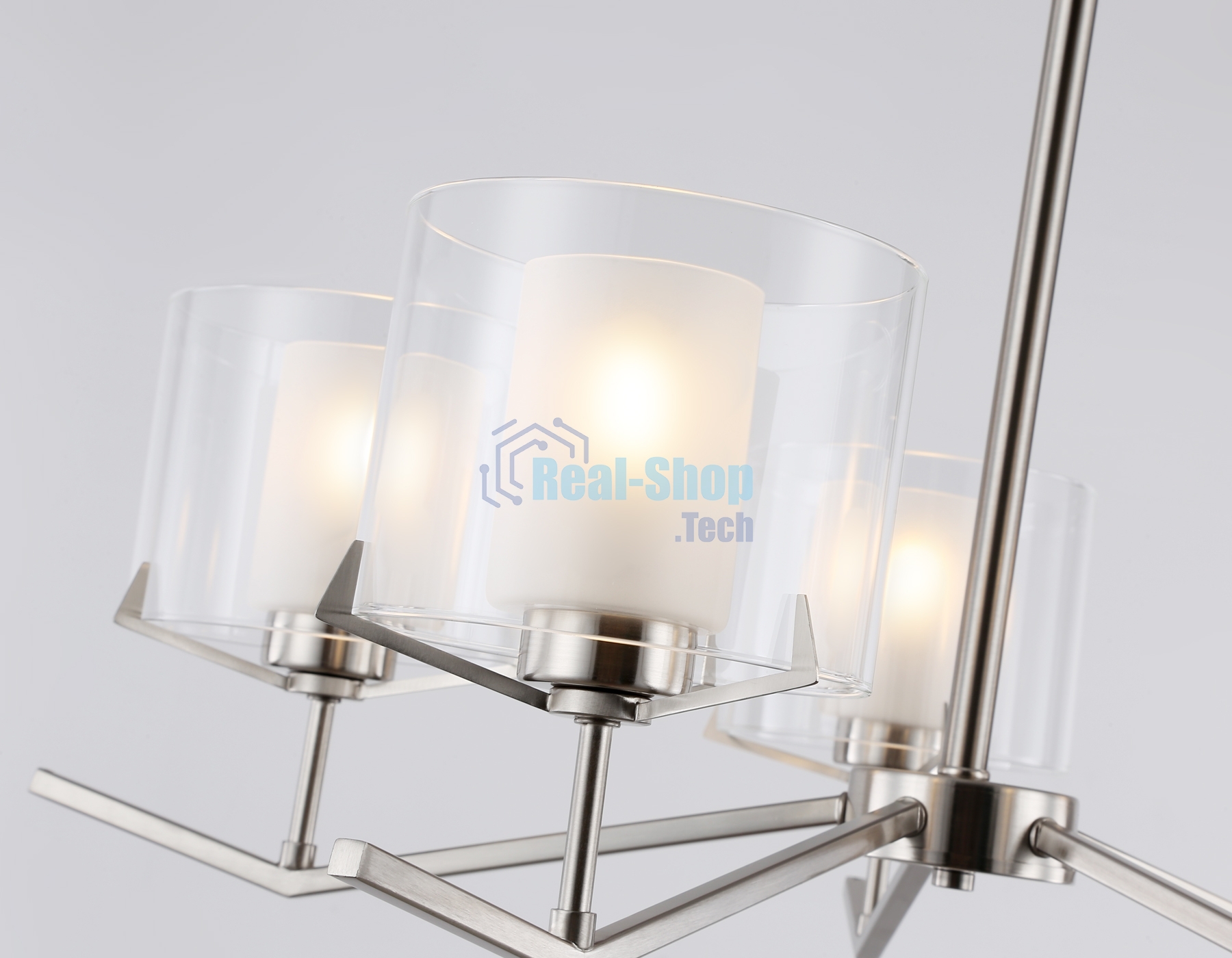 Люстра Ambrella light LH57001/5 SN/FR никель/белый матовый E14/5 max 40W D690*390