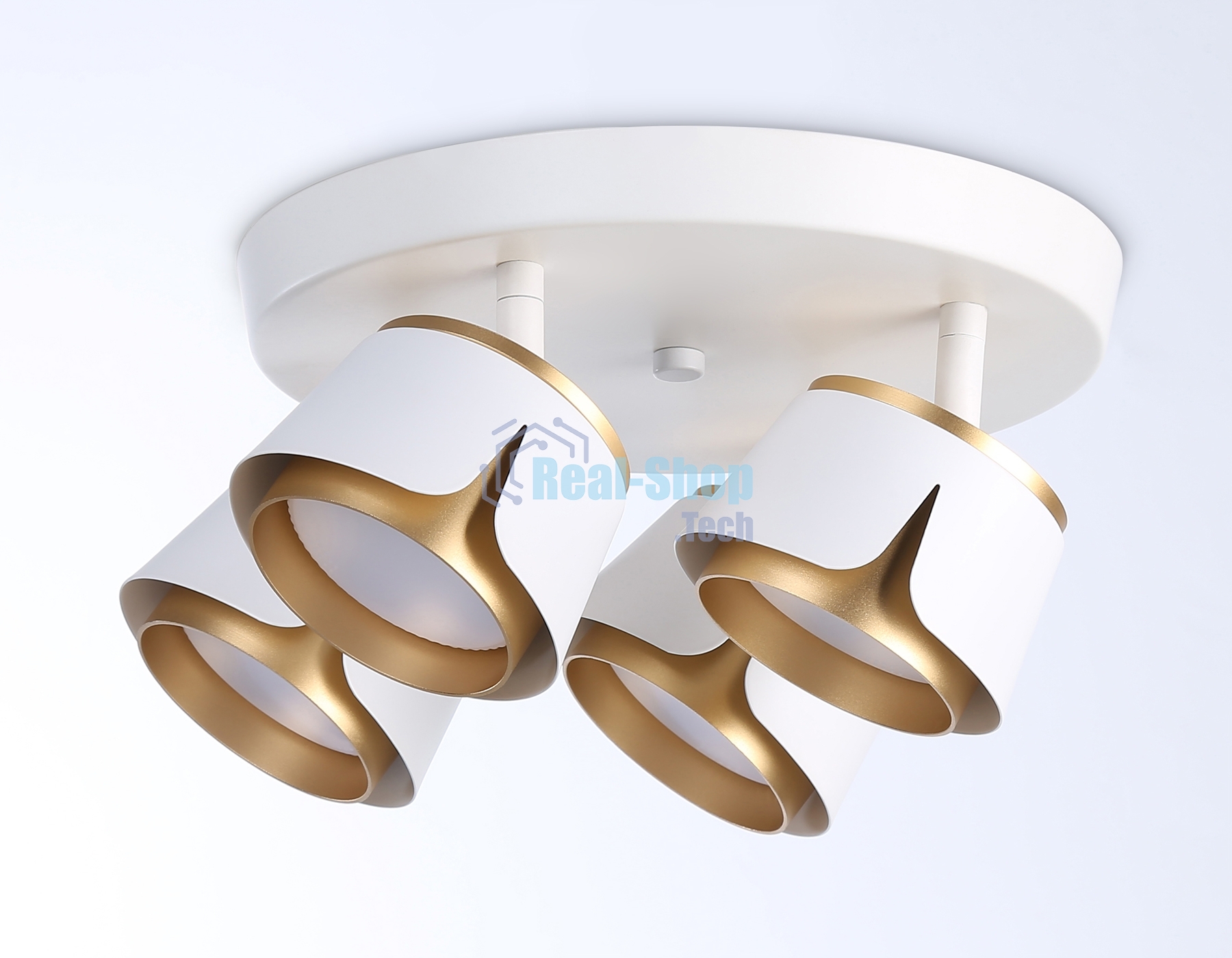 Светильник Ambrella light TN71241/4 WH/GD белый/золото GX53/4 D250*147