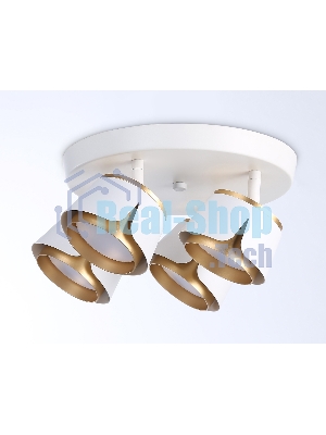 Светильник Ambrella light TN71241/4 WH/GD белый/золото GX53/4 D250*147