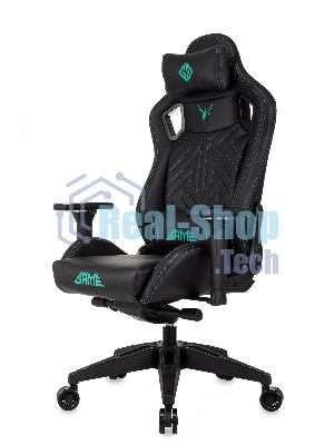Кресло игровое Knight Titan черный эко.кожа, крестов. пластик