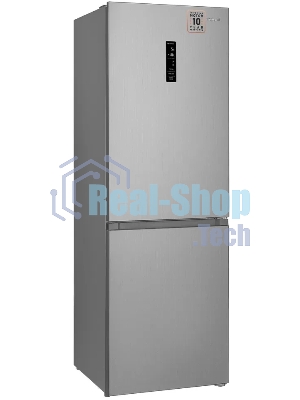Холодильник Weissgauff WRK 185 Total NoFrost Inverter нержавеющая сталь двухкамерный 205/86л морозилка снизу