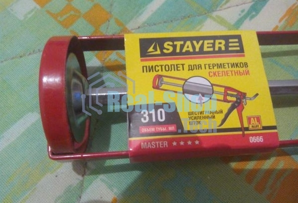Пистолет для герметика STAYER 0666 310мл master скелетный усиленный
