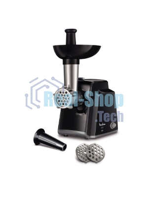 Мясорубка электрическая Moulinex ME105830 черный, 1400 Вт, 1.7 кг/мин, реверс, защита от перегрузки, насадки - 3