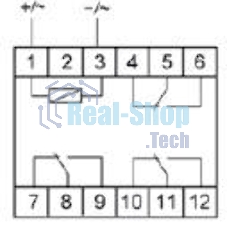 Реле промежуточное PK-3P (монтаж на DIN-рейке 35мм 220В 50Гц 3х8А 3NO/NC IP20) F&F EA06.001.023