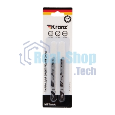 Пилка для электролобзика по металлу Kranz T118B 76 мм 12 зубьев на дюйм 3-6 мм (2 шт./уп.)