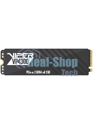 Накопитель SSD Patriot Viper VP4300, 1Tb, PCIe 4.0 x4, M.2 2280, NVMe, R/W 7400/5500, с радиатором