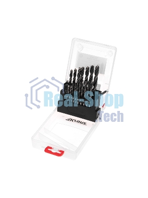 Набор сверл по металлу Kranz 1-10 мм (через 0,5 мм), 19 шт. HSS 4241 Ш/Х