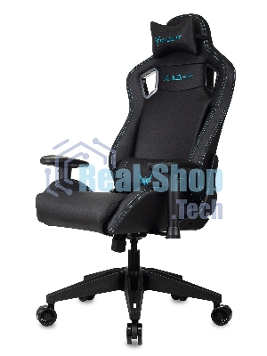 Кресло Knight Outrid Smile черный, экокожа, 120 кг, механизм качания