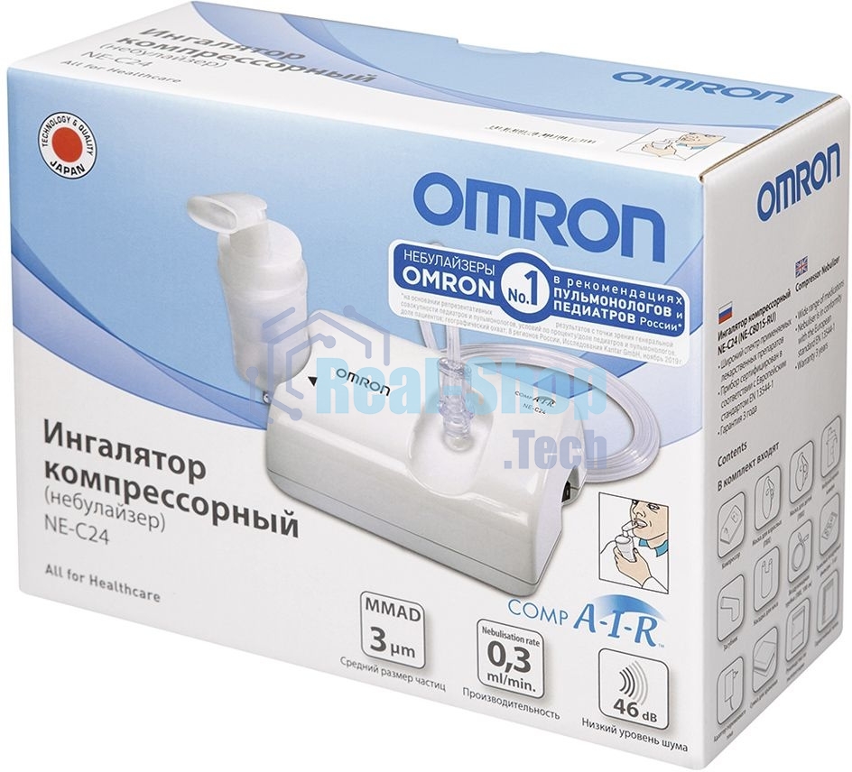 Ингалятор OMRON NE-C24 (NE-C801S-RU) компрессорный
