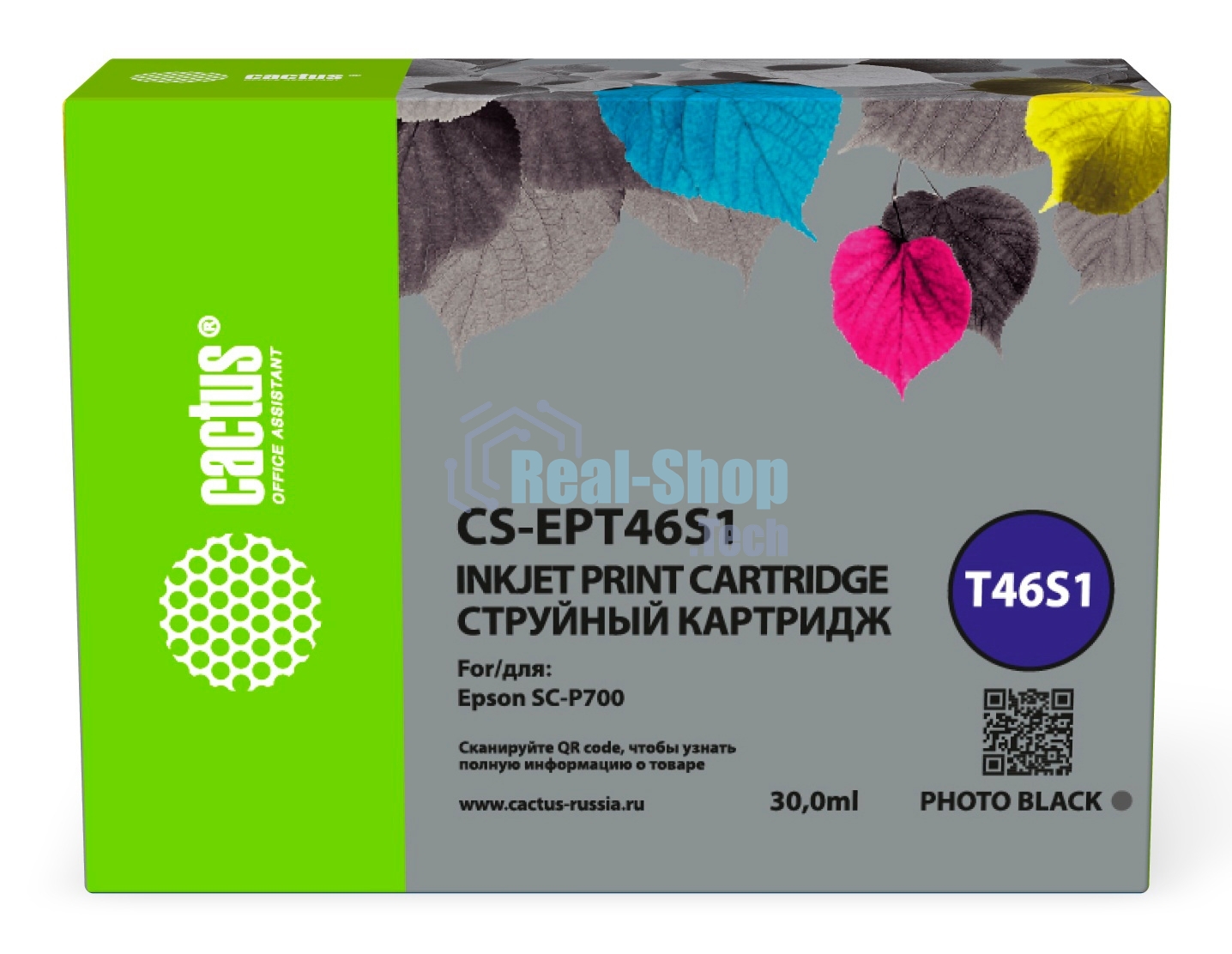 Картридж струйный Cactus CS-EPT46S1 (T46S1) фото черный (30 мл) для Epson SureColor SC-P700