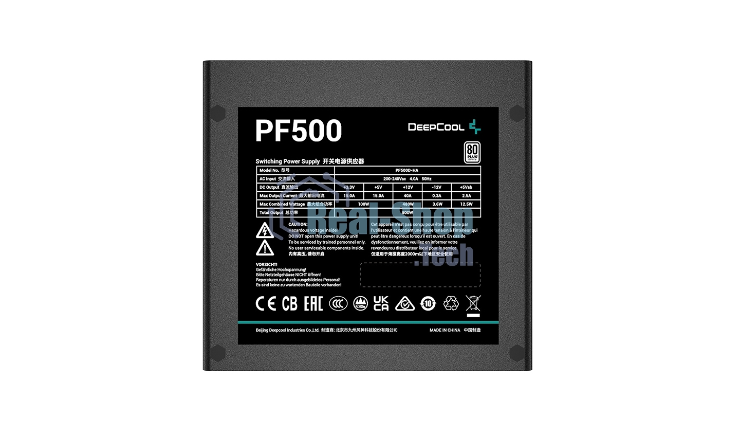 Блок питания Deepcool/GamerStorm PF500, 500Вт, 80 PLUS, 120мм, черный