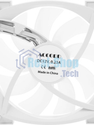 Вентилятор для корпуса Accord ACC-U12 ARGb 120х120x25 белый 4-pin 27дБ (ACC-U12 ARGb белый) brown box