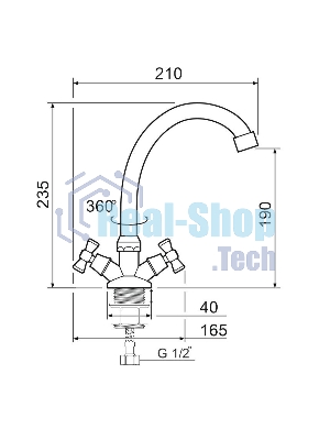 SL118-271F Смеситель для кухни