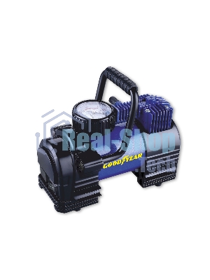 Компрессор GOODYEAR GY000102 GY-35L 35 л/мин Мощность - 168 Вт, Производительность - 35 л/мин, Максимальное токопотребление - 14 А, Максимальное давление - 7 Атм, Длина провода питания: 3 м, Длина воздушного шланга: 1 м. Сумка и набор переходников в комплекте.