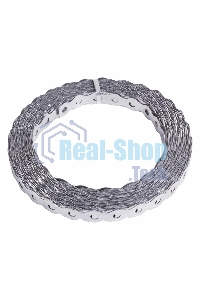 Лента полоса монтажная оцинкованная, перфорированная волна Rexant 17х0,55 мм, рулон 25 м