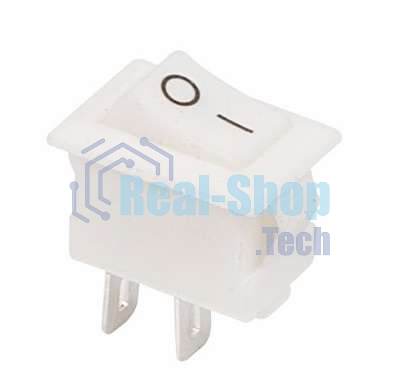 Выключатель клавишный Rexant 250V 3А (2с) ON-OFF белый Micro